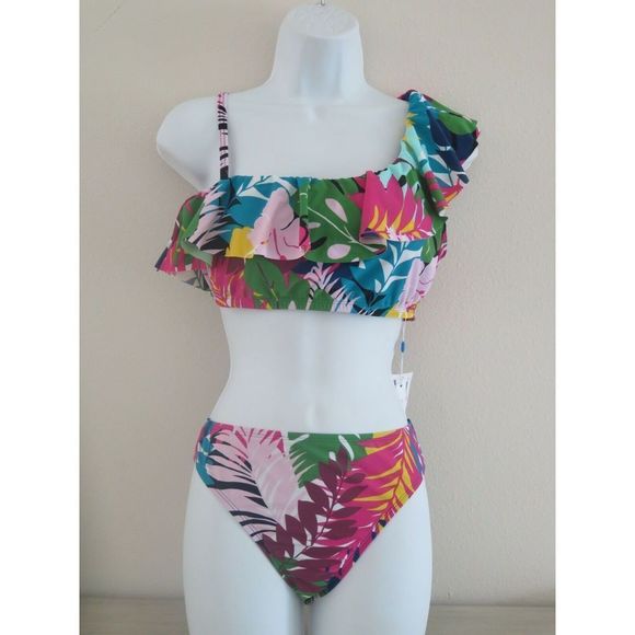 Bleu Rod Beattie Women's Sz 10 Multicolor Floral 2-Pc Swim Suit $130+ - Picture 3 of 10